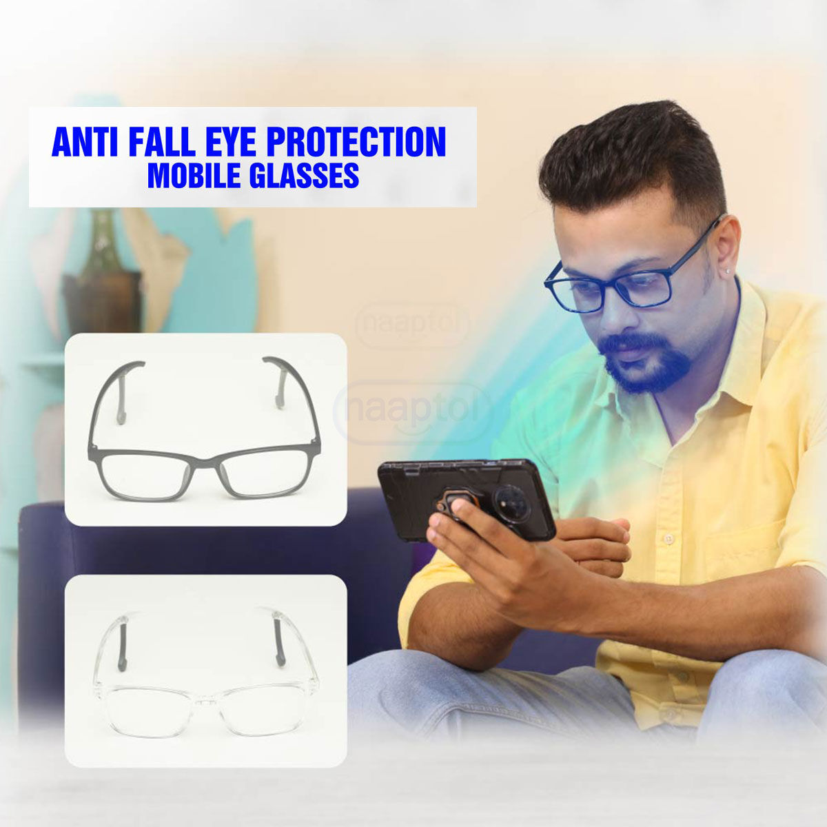 Mobile Protection Glasses with Anti Fall Frame MPAF1 1